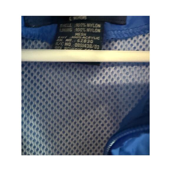 Land’s End Blue Vented Jacket Nylon Rain Windbreaker Long Sleeve XL Thin Pockets - Picture 5 of 5